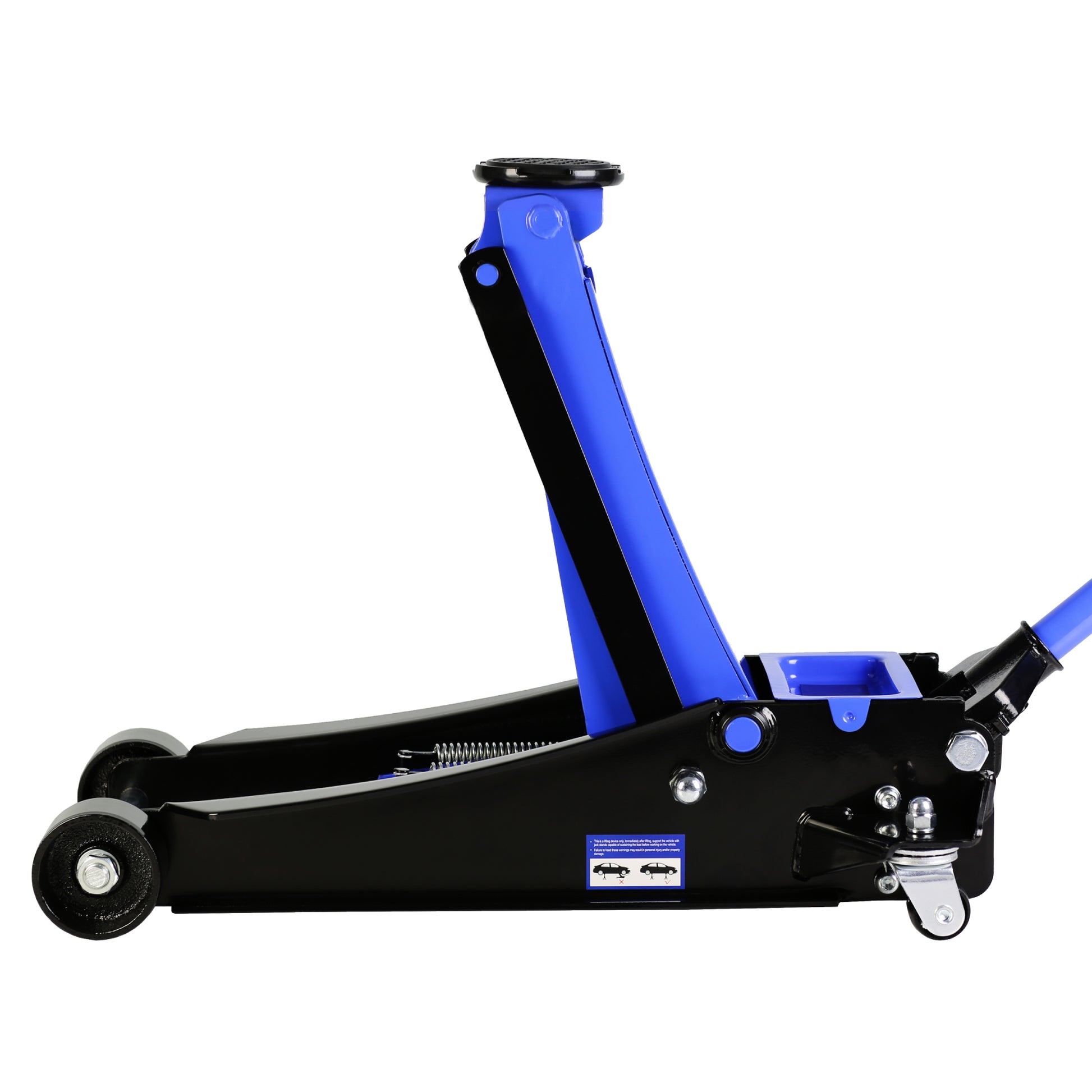 Floor Jack, 4 Ton Low Profile Floor Jack, Heavy Duty Steel Racing Floor Jack With Dual Piston Quick Lift Pump, Floor Jack Lifting Range 4" 21" Black Blue Steel