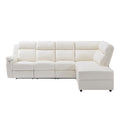 110.2'' Manual Reclining Sectional Sofa K2553S00001 Beige Pu