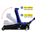 2.5 Ton Low Profile Floor Jack, Steel Racing Floor Jack With Dual Pistons Quick Lift Pump, Hydraulic Floor Jack Lifting Range 3.5