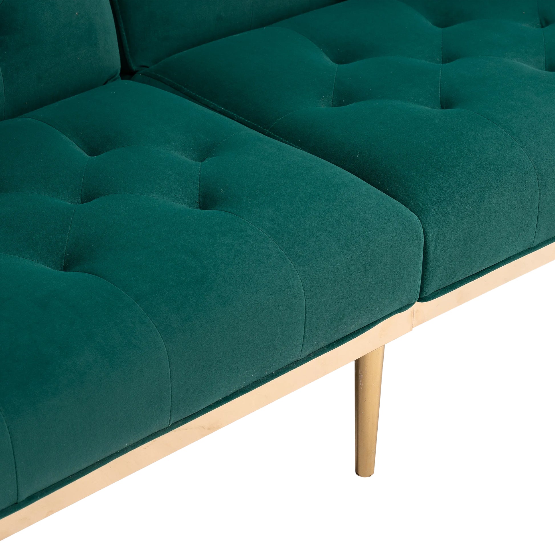 Coolmore Velvet Sofaaccent Sofa .Seat Sofa With Metal Feet Green Polyester