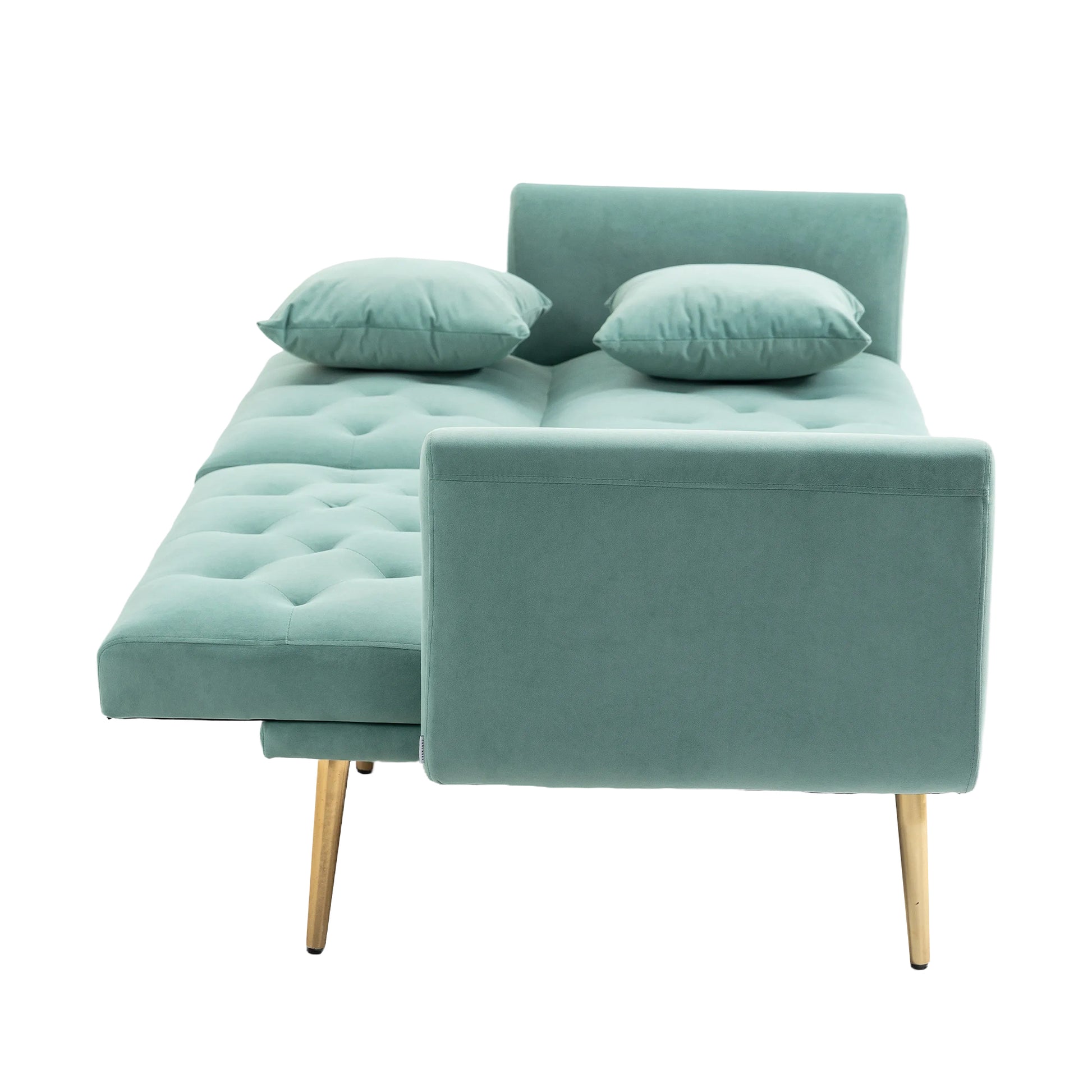 Coolmore Velvet Sofaaccent Sofa .Seat Sofa With Metal Feet Mint Green Polyester
