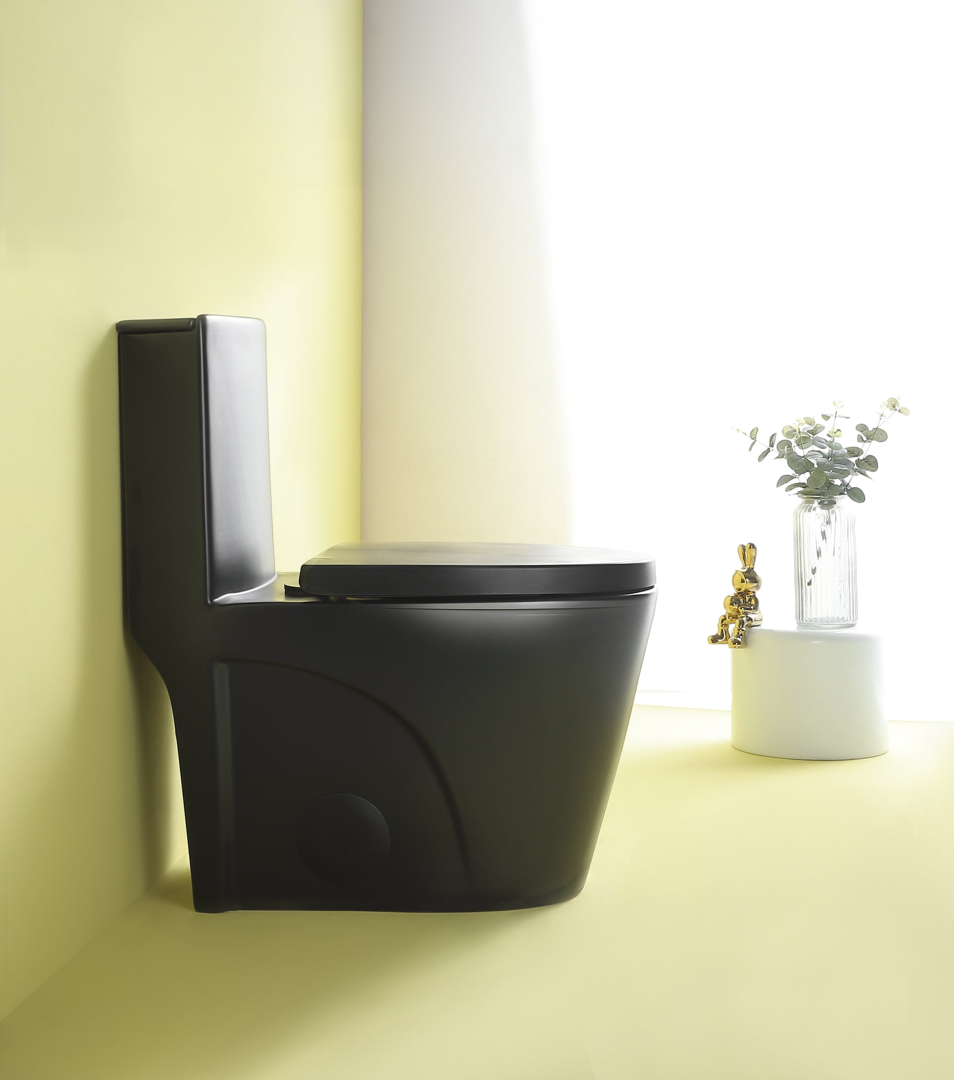 black toilet seat cover 24T01 MBP01 matte black-acrylic