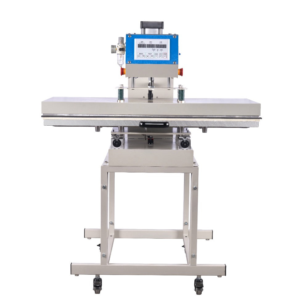 24X32 Large Format Single Station Pneumatic Heat Press Machine 220V,6000W No Plug Blue Grey Aluminium