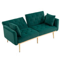 Coolmore Velvet Sofaaccent Sofa .Seat Sofa With Metal Feet Green Polyester