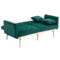 Coolmore Velvet Sofaaccent Sofa .Seat Sofa With Metal Feet Green Polyester