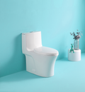 1.1 1.60 Gpf Dual Flush One Piece Toilet, Water Saving Elongated Comfort Height Floor Mounted, Soft Closing Seat, 1000 Gram Map Flushing Score Toilet, Gloss White 23T02 Gw 1 Gloss White Ceramic