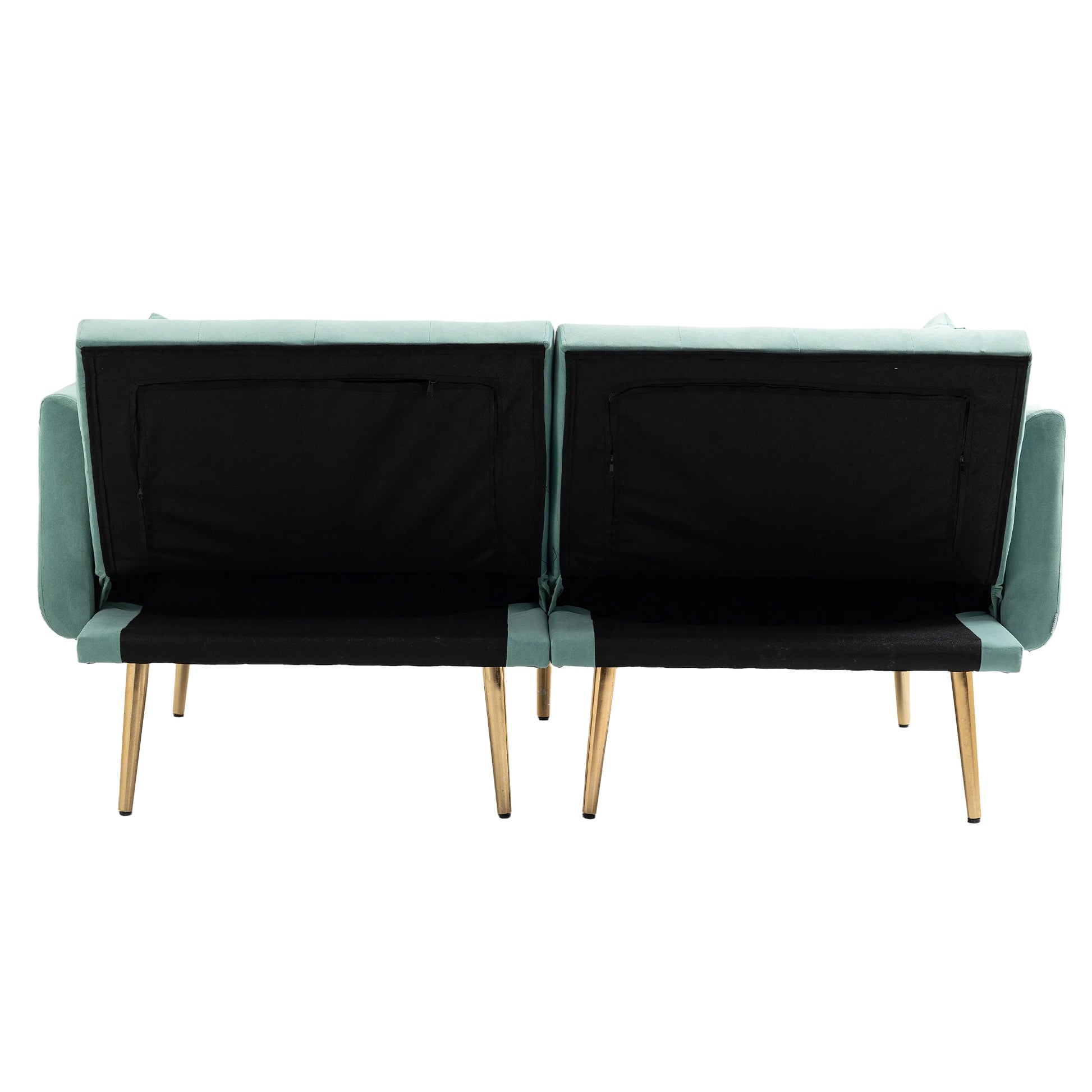 Coolmore Velvet Sofaaccent Sofa .Seat Sofa With Metal Feet Mint Green Polyester