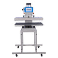 24X32 Large Format Single Station Pneumatic Heat Press Machine 220V,6000W No Plug Blue Grey Aluminium