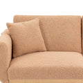 Coolmore Velvet Sofaaccent Sofa .Seat Sofa With Metal Feet Camel Teddy Polyester