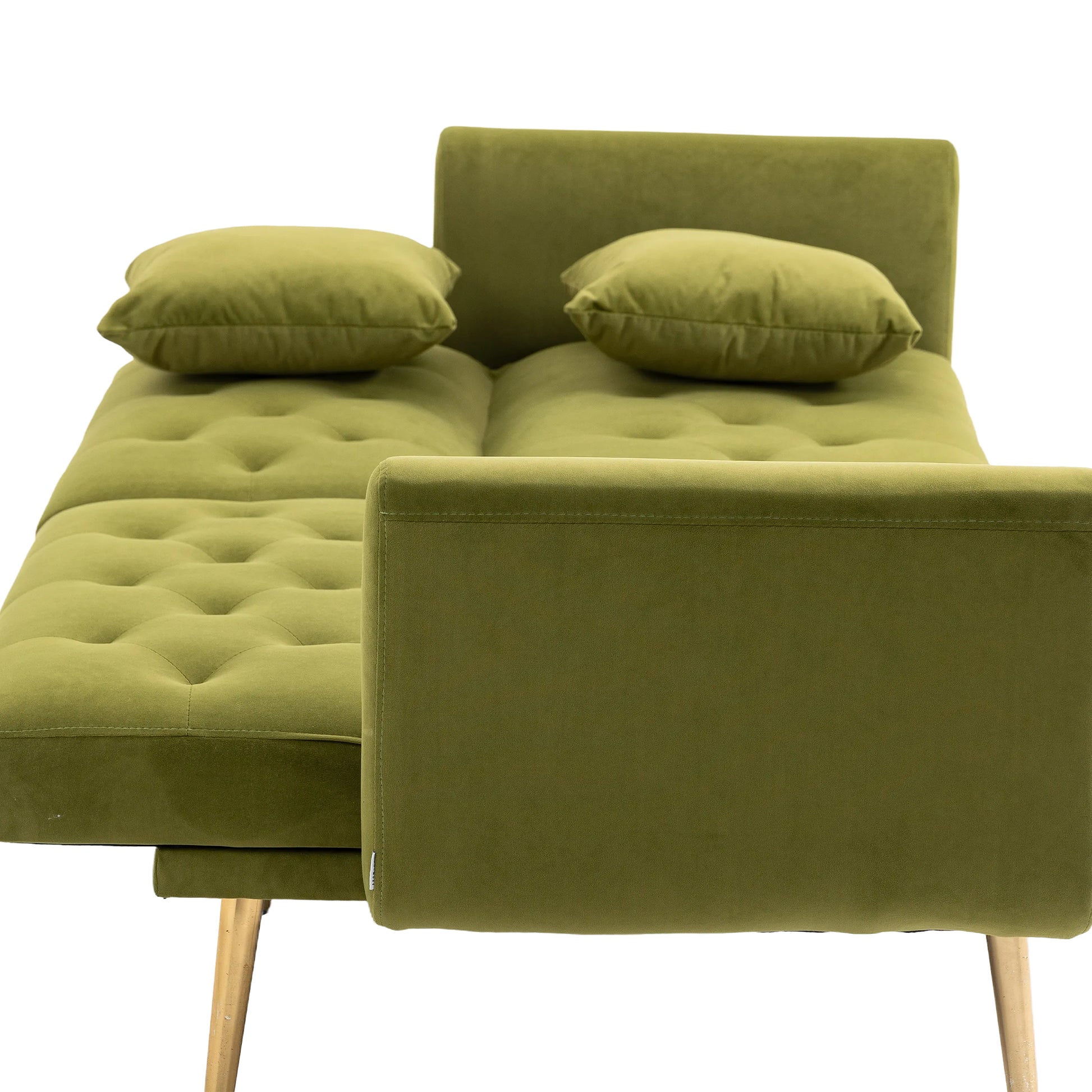 Coolmore Velvet Sofaaccent Sofa .Seat Sofa With Metal Feet Olive Polyester