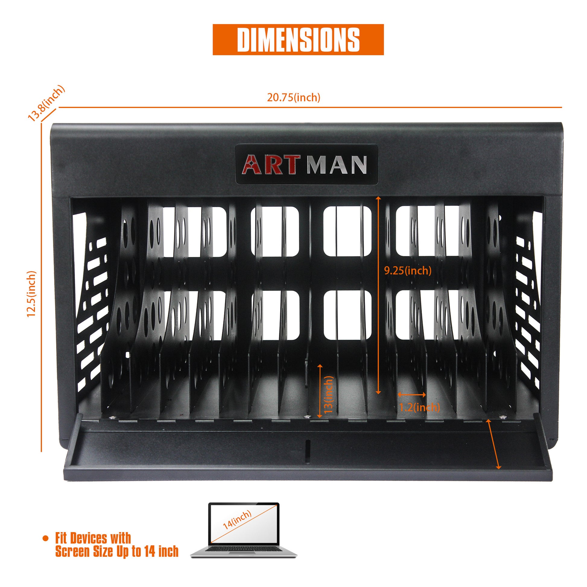 16 Bay Charging Cabinet For Laptop,Chromebook, Locking Charging Station Black Black Steel