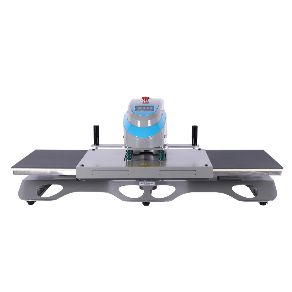 16X20 Pneumatic Dual Platen Swing Head Heat Press Machine 110V,2000W Blue Grey Aluminium