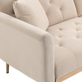 Coolmore Velvet Sofaaccent Sofa .Seat Sofa With Metal Feet Beige Polyester