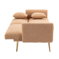 Coolmore Velvet Sofaaccent Sofa .Seat Sofa With Metal Feet Camel Teddy Polyester
