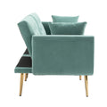 Coolmore Velvet Sofaaccent Sofa .Seat Sofa With Metal Feet Mint Green Polyester