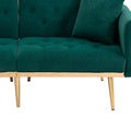 Coolmore Velvet Sofaaccent Sofa .Seat Sofa With Metal Feet Green Polyester