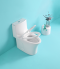 1.1 1.60 Gpf Dual Flush One Piece Toilet, Water Saving Elongated Comfort Height Floor Mounted, Soft Closing Seat, 1000 Gram Map Flushing Score Toilet, Gloss White 23T02 Gw 1 Gloss White Ceramic