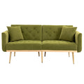 Coolmore Velvet Sofaaccent Sofa .Seat Sofa With Metal Feet Olive Polyester