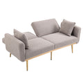 Coolmore Velvet Sofaaccent Sofa .Seat Sofa With Metal Feet Grey Teddy Polyester