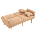 Coolmore Velvet Sofaaccent Sofa .Seat Sofa With Metal Feet Camel Teddy Polyester