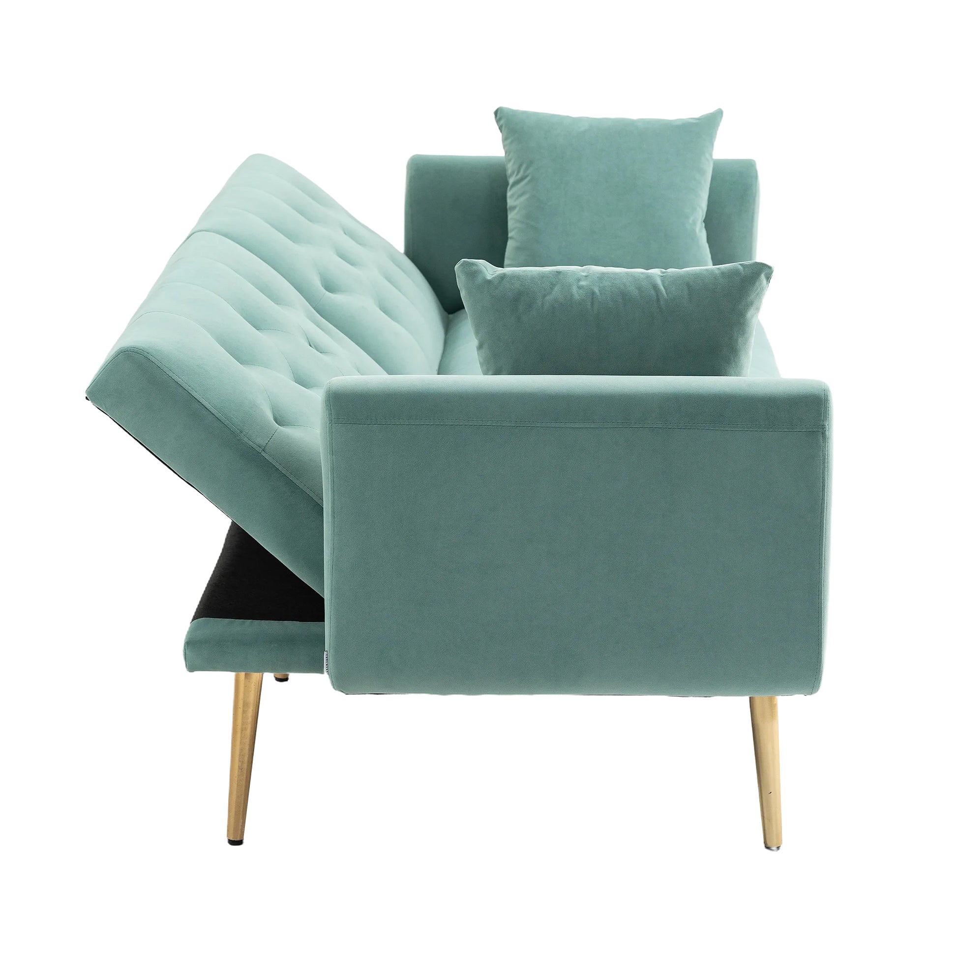 Coolmore Velvet Sofaaccent Sofa .Seat Sofa With Metal Feet Mint Green Polyester