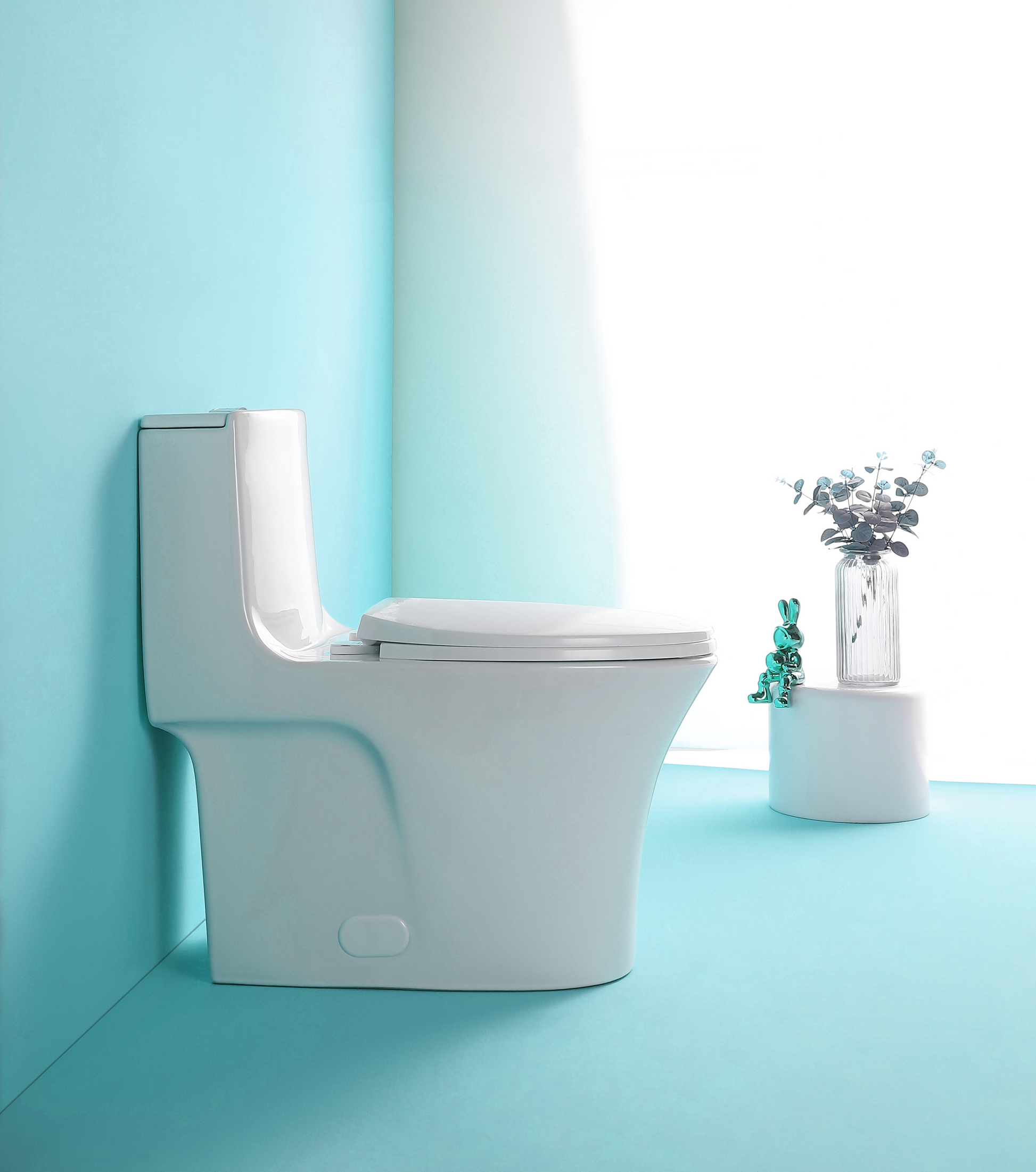 1.1 1.60 Gpf Dual Flush One Piece Toilet, Water Saving Elongated Comfort Height Floor Mounted, Soft Closing Seat, 1000 Gram Map Flushing Score Toilet, Gloss White 23T02 Gw 1 Gloss White Ceramic