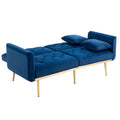 Coolmore Velvet Sofaaccent Sofa .Seat Sofa With Metal Feet Navy Polyester