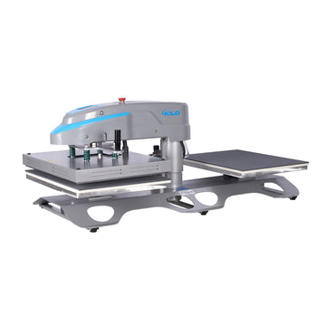 16X20 Pneumatic Dual Platen Swing Head Heat Press Machine 110V,2000W Blue Grey Aluminium