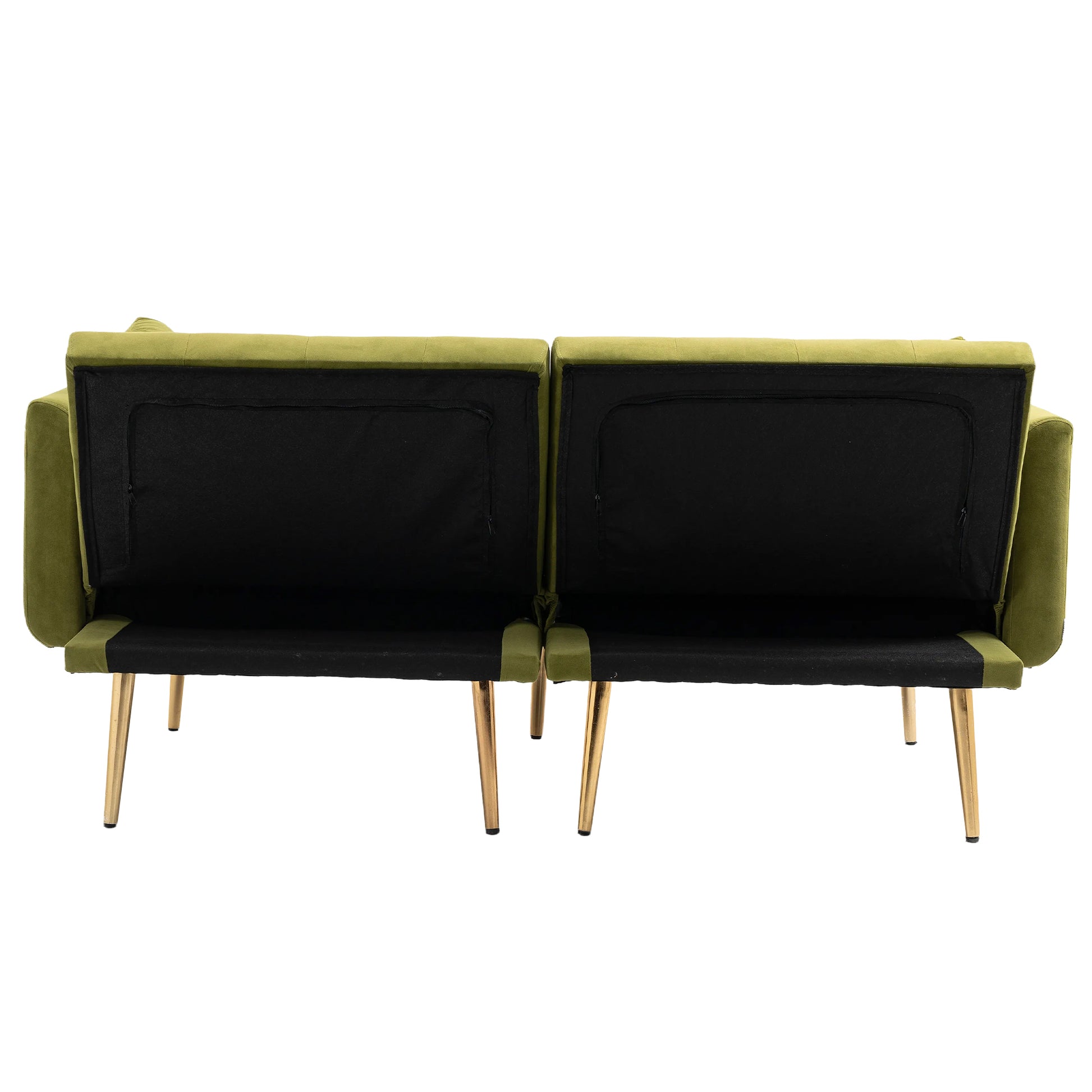 Coolmore Velvet Sofaaccent Sofa .Seat Sofa With Metal Feet Olive Polyester