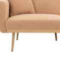 Coolmore Velvet Sofaaccent Sofa .Seat Sofa With Metal Feet Camel Teddy Polyester