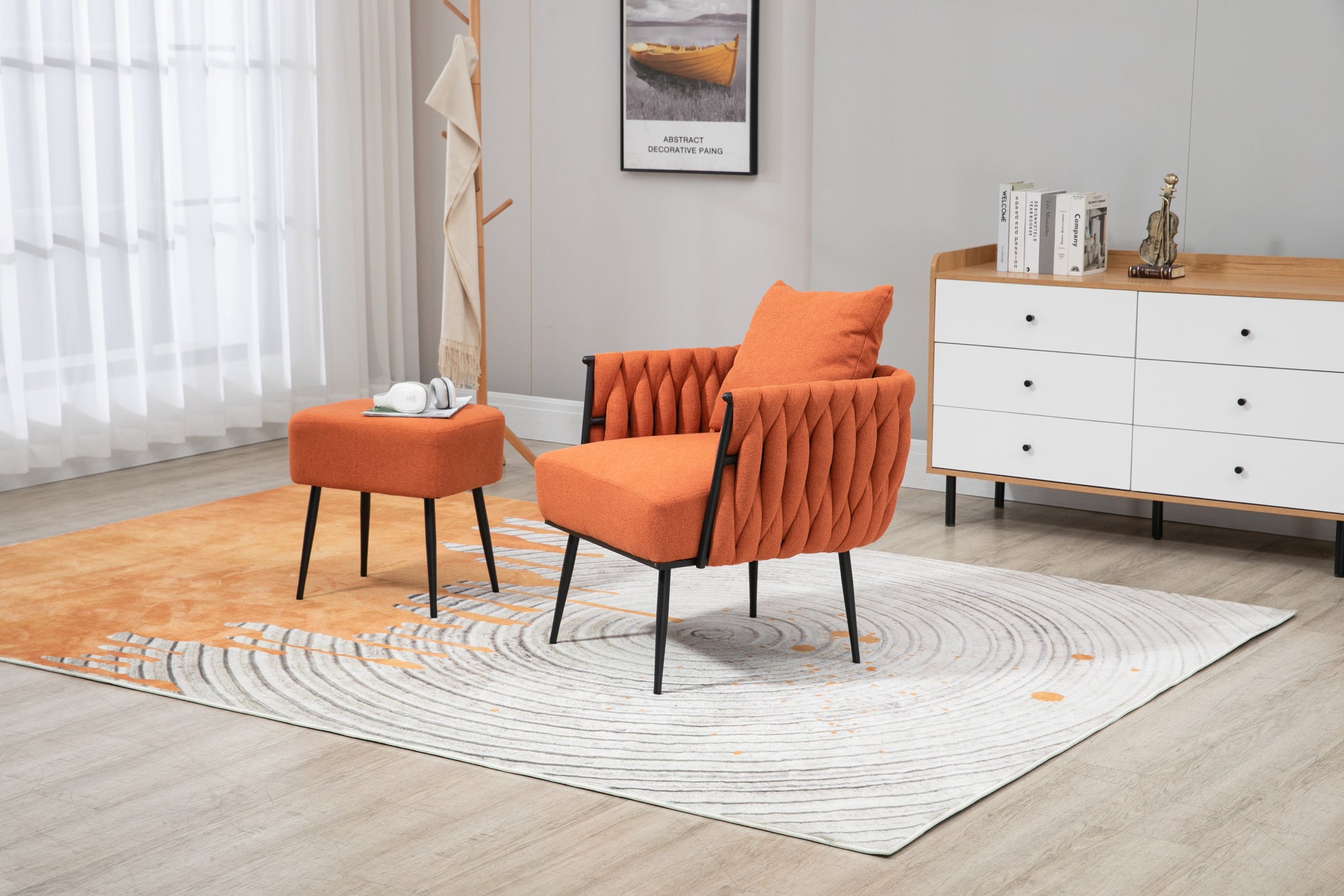 COOLMORE Velvet Accent Chair Modern Upholstered