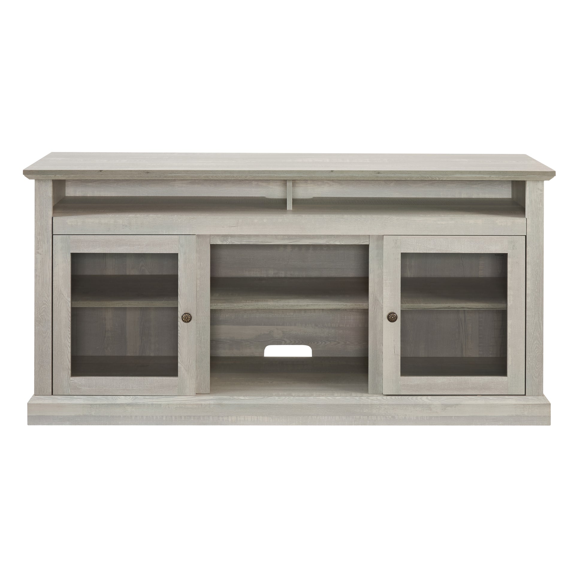 Contemporary Tv Media Stand Modern Entertainment Console For Tv Up To 65" With Open And Closed Storage Space, Stone Gray, 60"W*15.75"D*29"H Stone Gray Primary Living Space 60 69 Inches 60 69 Inches American Traditional 65 Inches Mdf