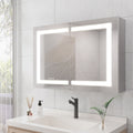 Bathroom Medicine Cabinet with Lights, 36 24 Inch LED mirror included-bathroom-powder