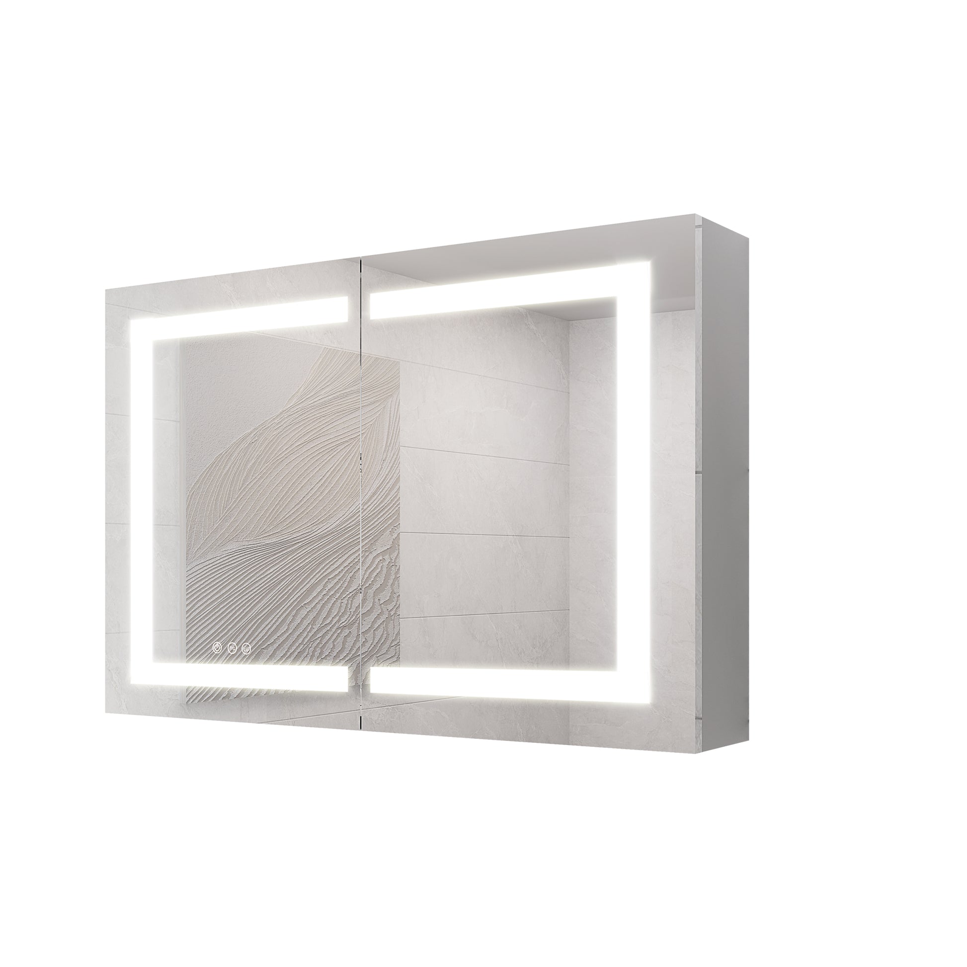 Bathroom Medicine Cabinet with Lights, 36 24 Inch LED mirror included-bathroom-powder