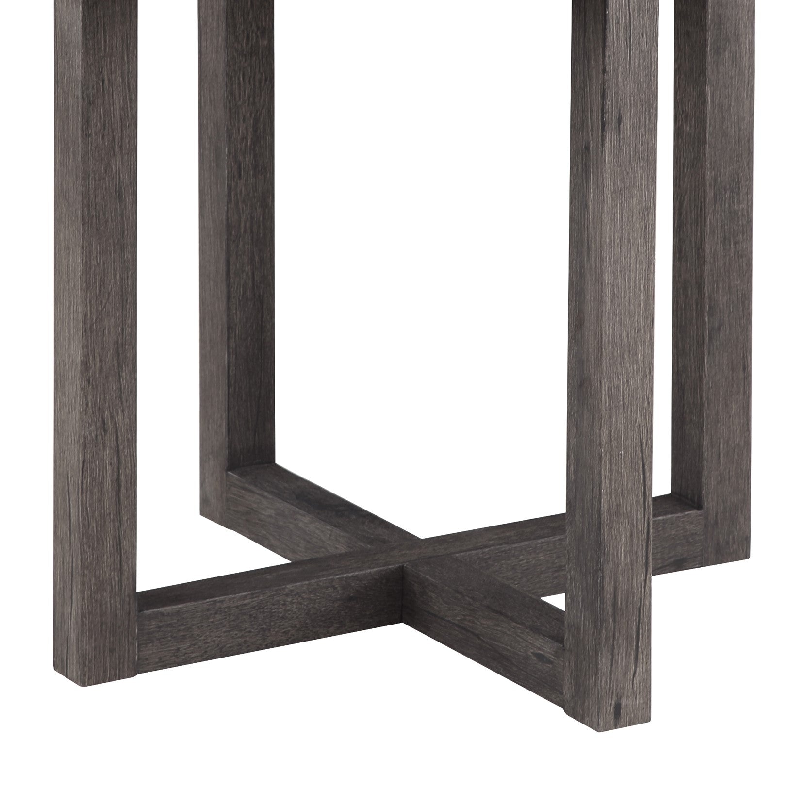 Moseberg 24" Rustic Wood End Table Brown Rubber Wood