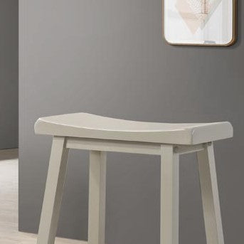 Set 17.5" Of 2 Alonzo Light Gray Backless Ergonomic Counter Height Stool Light Gray Solid Wood