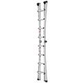 Aluminum Multi Position Ladder With Wheels, 300 Lbs Weight Rating, 17 Ft Metallic Grey Aluminium Alloy