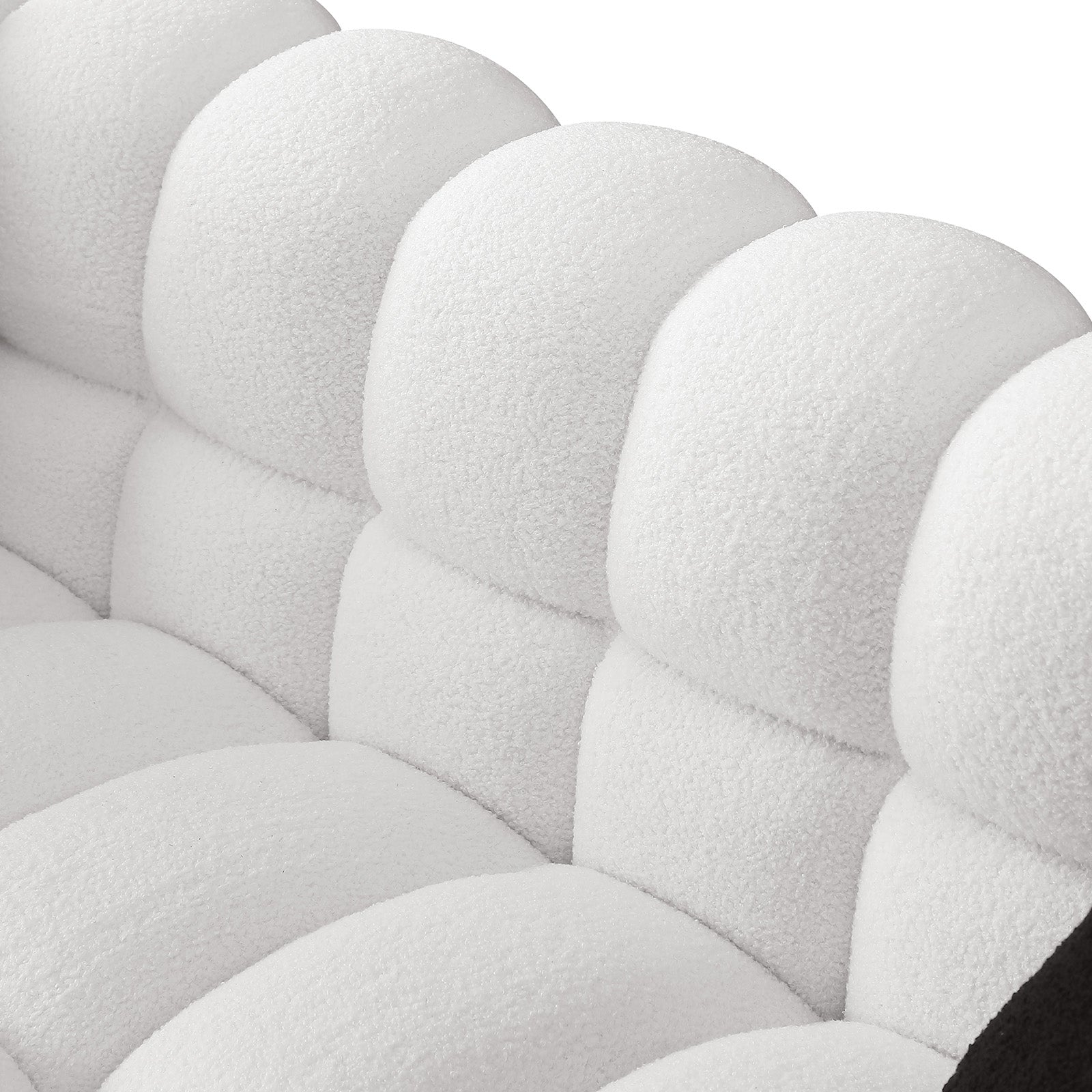 84.3 62.2 Length ,35.83" Deepth ,Human Body Structure For Usa People, Marshmallow Sofa,Boucle Sofa ,White Color,3 Seater. Sofa And Seater White Light Brown Wood Primary Living Space Medium Soft Split Back Eucalyptus Square Arms Boucle 5 Seat