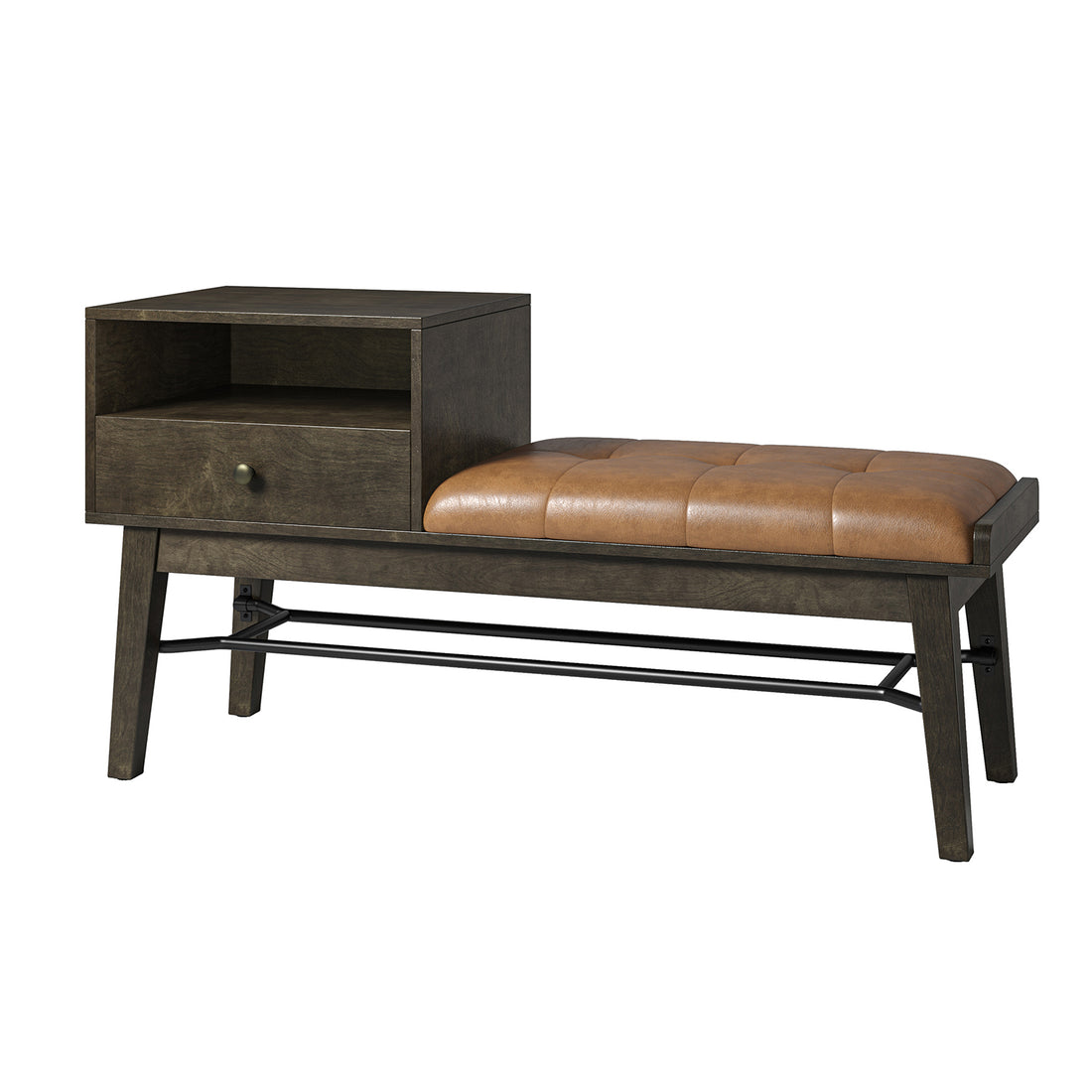 Florens Drawer Storage Bench Kona - Dark Gray