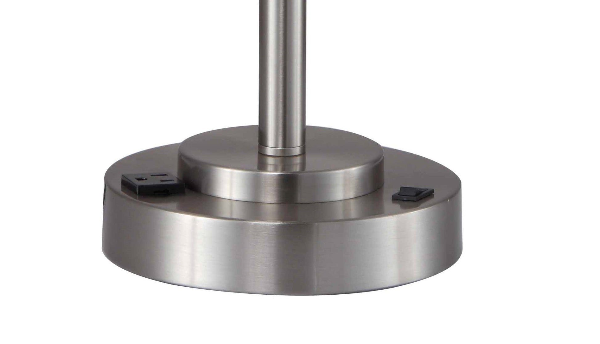 27.5"H Contemporary Crystal Shade Table Lamp 1Pc Ctn 1.01 9.25 Chrome Metal