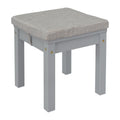 House Shaped Kids Desk With A Cushion Stool,House Style Desk And Stool Set,Grey Grey Bedroom American Design Pine Pine