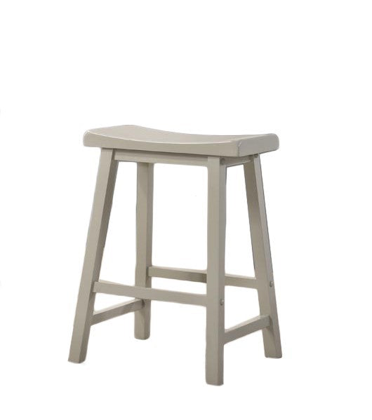 Set 17.5" Of 2 Alonzo Light Gray Backless Ergonomic Counter Height Stool Light Gray Solid Wood