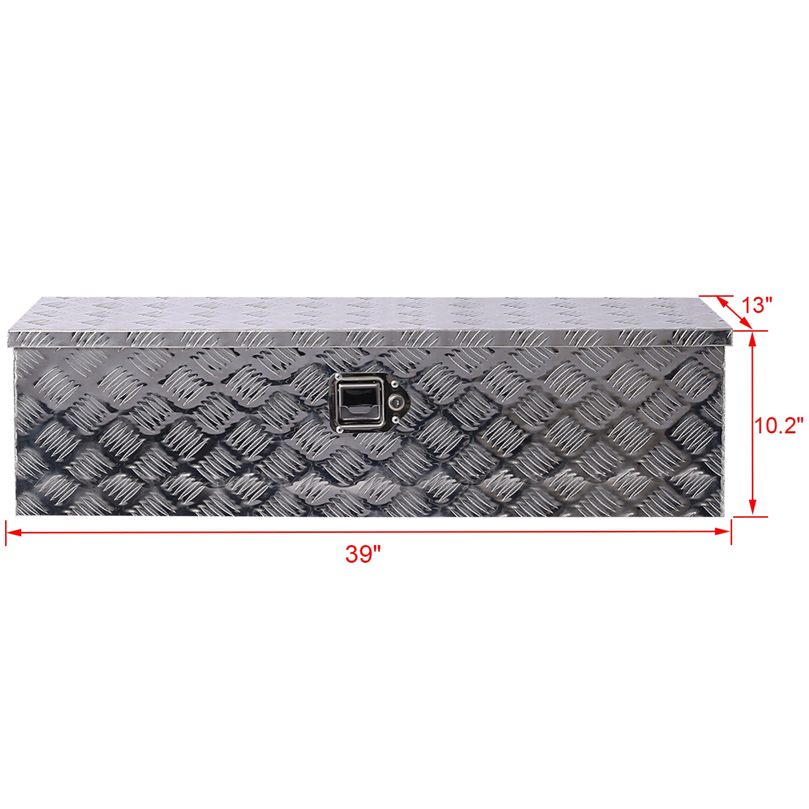 39Inch Aluminum Tool Box,Heavy Duty Truck Bed Tool Box,Outdoor Trailer Pickup Storage Tool Box,Rv Storage Organizer,Underbody Box W Lock Keys,Silver 39X13X10Inch Silver Aluminum