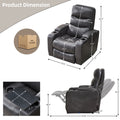 Power Reclining Chair Gray Color Gray Technical Leather