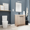 30 Inch Freestanding Bathroom Vanity with White plain light