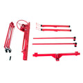 Drywall Panel Lifter Drywall Panel Hoist Jack Lifter Jack Rolling Caster Panel Hoist 11Ft Red Red Iron