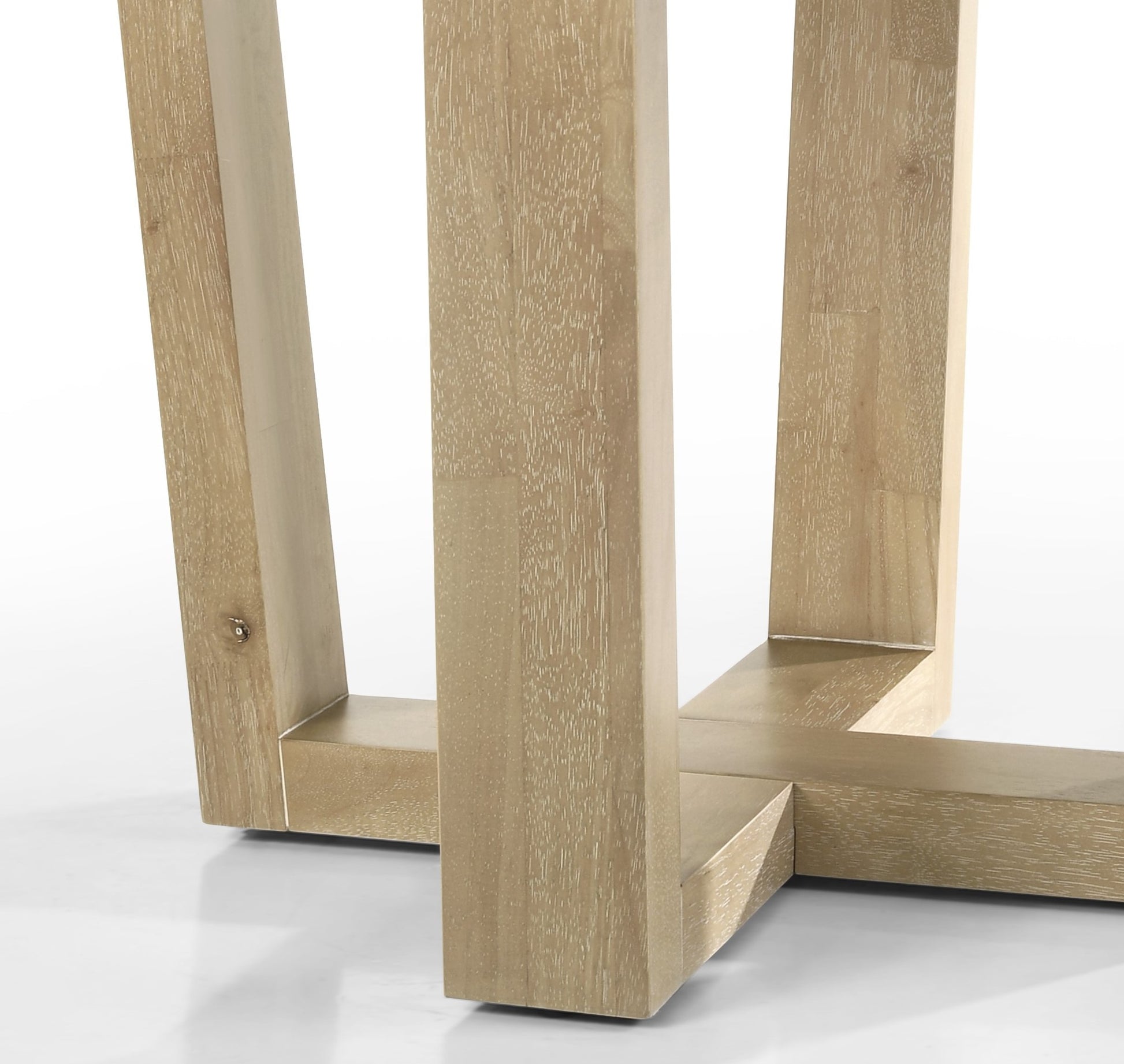 Brutus 47" Vintage Walnut 47" Wide Contemporary Round Dining Table With Wheat Colored Base Walnut Solid Wood Mdf