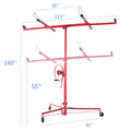 Drywall Panel Lifter Drywall Panel Hoist Jack Lifter Jack Rolling Caster Panel Hoist 11Ft Red Red Iron