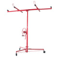 Drywall Panel Lifter Drywall Panel Hoist Jack Lifter Jack Rolling Caster Panel Hoist 11Ft Red Red Iron