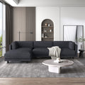 Upholstery Convertible Sectional Sofa, L Shaped Couch With Reversible Chaise Gray Polyester